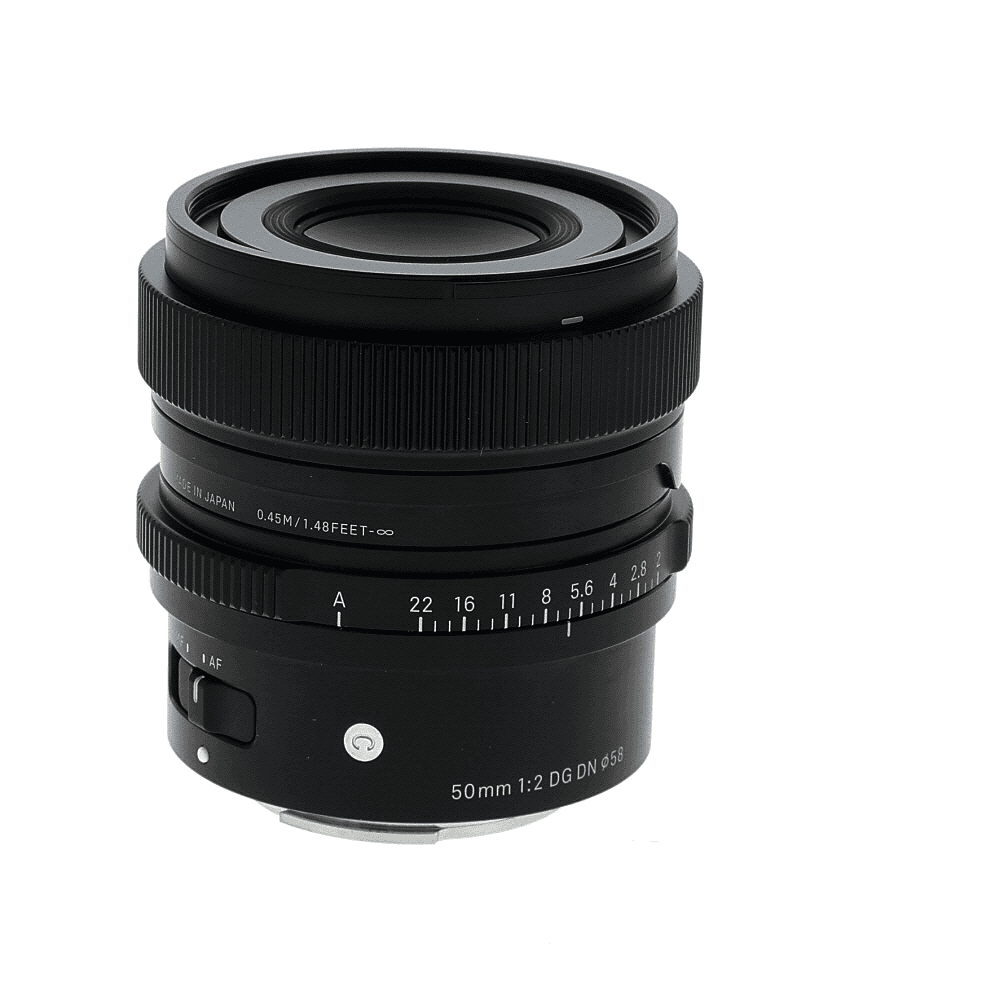 Sigma 50mm f/2 DG DN C (Contemporary) Full-Frame Autofocus Lens for Sony E-Mount, Black | 58 | - LN- - Like New Minus - With Caps, Hood | Used