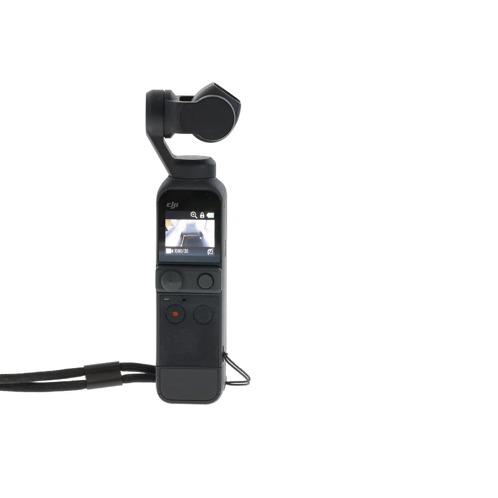 DJI Pocket 2 Gimbal, Black - EX+ - Excellent Plus - w/ 1/4-20 Tripod Mount, Cover, Mini Control Stick, Smartphone Adapters (USB Type-C, Lightning (iOS), USB Type-C Charging Cable, Wrist Strap