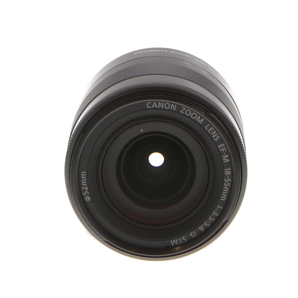 Canon 18-55mm f/3.5-5.6 IS STM Lens for EF-M Mount, Graphite Black | 52 | - EX+ - Excellent Plus - With Caps | Used