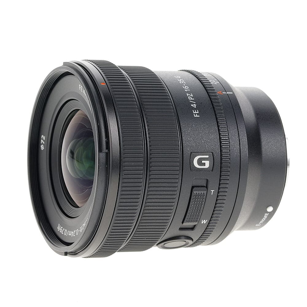 Sony FE PZ 16-35mm f/4 G Full-Frame Autofocus Lens for E-Mount, Black | 72 | SELP1635G - LN- - Like New Minus - With Caps | Used