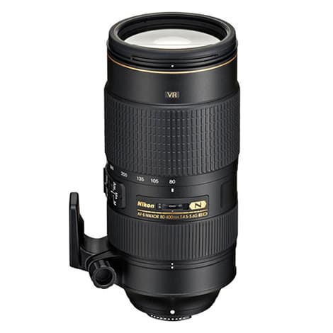 Nikon AF-S NIKKOR 80-400mm f/4.5-5.6 G ED VR Autofocus IF Lens | 77 | w/ Kirk NC-80-400GN Tripod Mount - LN- - Like New Minus - w/ Caps, Case, Hood