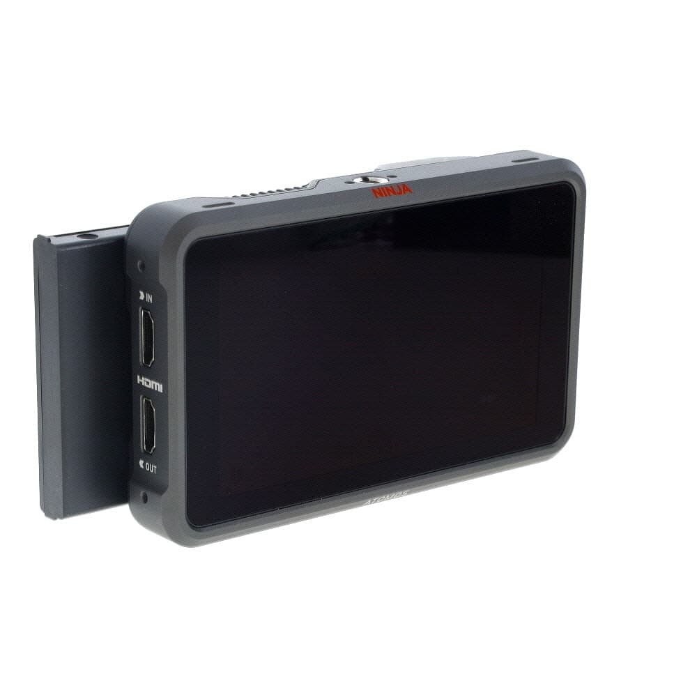 Atomos Ninja V+ 5.2 in. 8K HDMI H.265 Raw Recording Monitor (ATOMNJVPL1) - EX - Excellent - w/ AC Power Supply, Battery Eliminator, Case, Master Caddy II, Monitor Sleeve