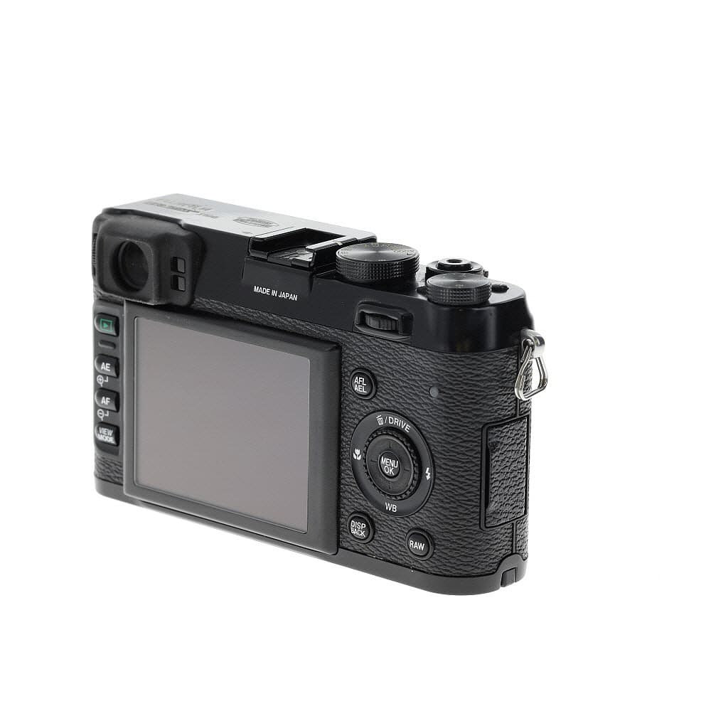 Fujifilm X100 Black Limited Edition Digital Camera | 12.3MP | - EX+ - Excellent Plus - w/ Battery, Black Leather Camera Case, Charger, Display Case, Hood, Instruction Book, Metal Adapter Ring, Protector Filter, Strap, USB Cable