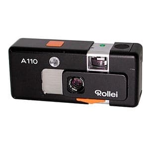 Rollei A110 Subminiature Camera - EX - Excellent - With Case, Chain, Display Case, Flash Cube Holder | Used