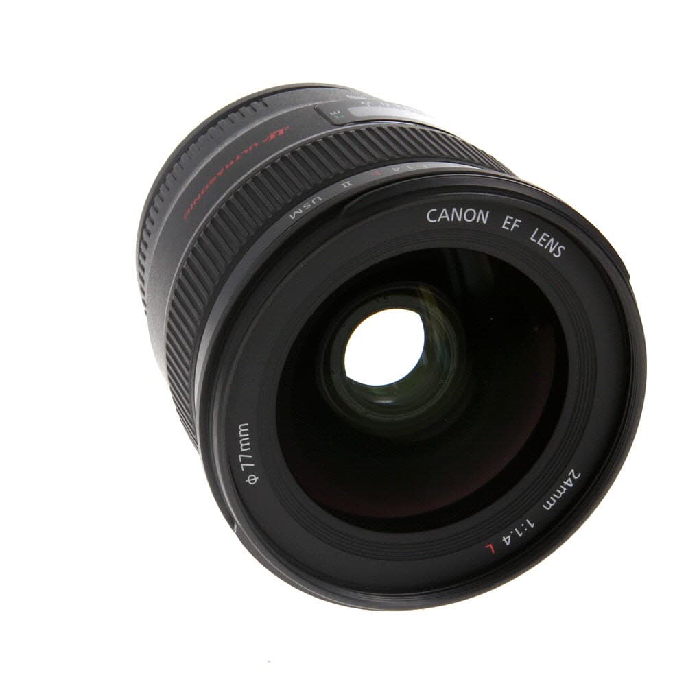 Canon 24mm f/1.4 L II USM EF-Mount Lens | 77 | - EX - Excellent - With Caps and Hood | Used