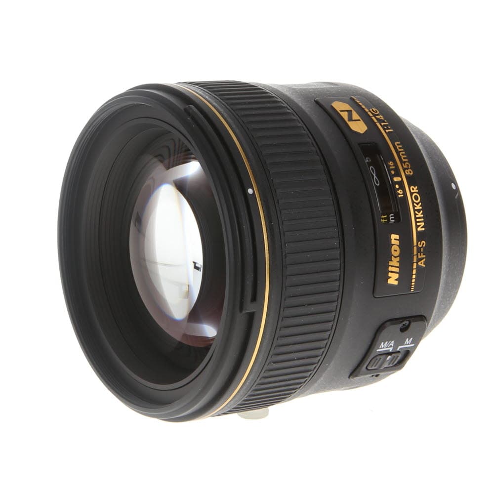 Nikon AF-S NIKKOR 85mm f/1.4 G Autofocus Lens | 77 | - LN- - Like New Minus - With Case, Caps and Hood | Used