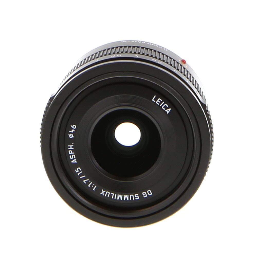 Panasonic Lumix Leica 15mm f/1.7 DG Summilux ASPH. Lens for MFT (Micro Four Thirds), Black | 46 | with Decoration Ring - EX - Excellent - With Caps