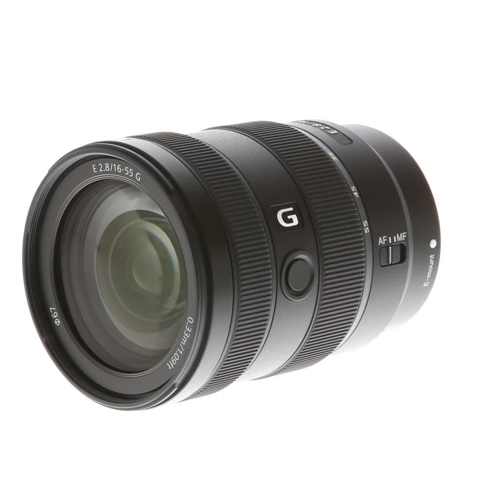 Sony E 16-55mm f/2.8 G Autofocus APS-C Lens for E-Mount, Black | 67 | SEL1655G - EX - Excellent - With Caps, Hood | Used