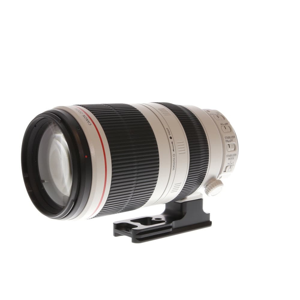 Canon 100-400mm f/4.5-5.6 L IS II USM EF Mount Lens | 77 | with Kirk LP-61 Tripod Foot - EX+ - Excellent Plus - With Caps, Hood | Used