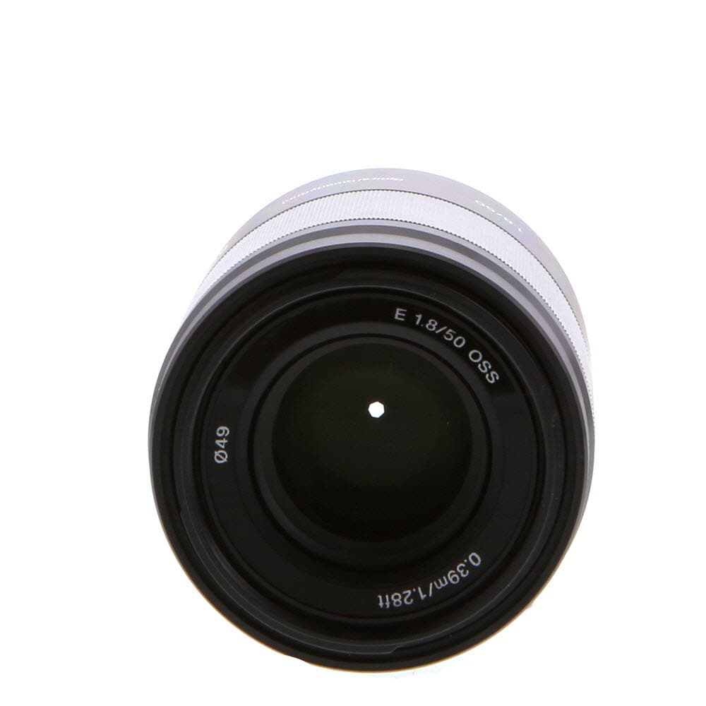 Sony E 50mm f/1.8 E OSS Autofocus APS-C Lens for E-Mount, Black (49 | SEL50F18 - LN- - Like New Minus - With Caps and Hood | Used