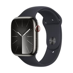 Refurbished Apple Watch Series 9 - 41mm Graphite Stainless Steel Case with Black Sport Band