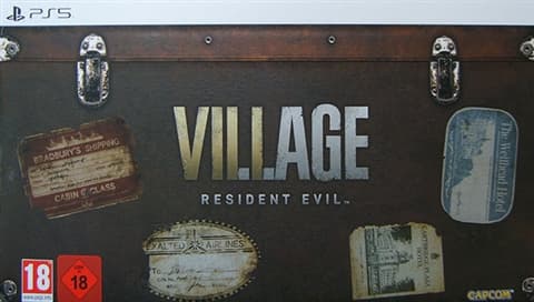 Resident Evil: Village Collectors Ed. w/Figure Artbook Cloth Map &Print Used Playstation 5 Game