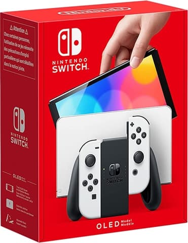 Switch Console 64GB OLED + White Joy-Con Boxed Used