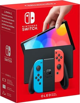 Switch Console 64GB OLED + Neon Red/Blue Joy-Con Boxed Used