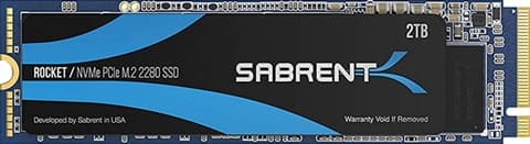 Sabrent SB-ROCKET-2TB 2TB 2280 NVMe M.2 Used