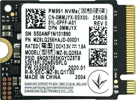 Samsung PM991 256GB 2230 NVMe M.2 Used