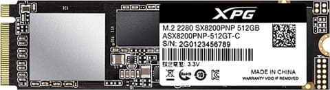 Adata XPG SX8200 512GB 2280 NVMe M.2 Used