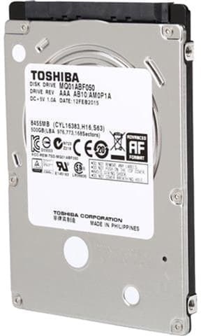 Toshiba MQ01ABF050 500GB 2.5 SATA Used