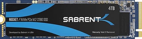 Sabrent Rocket 4TB NVMe m.2 2280 Used