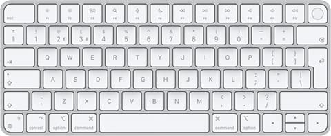 Apple Magic Keyboard With Touch ID (A2449) - Silver Grade Fair Used