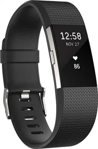 Fitbit Charge 2 Heart Rate + Fitness Band Black - Large Grade Good Used