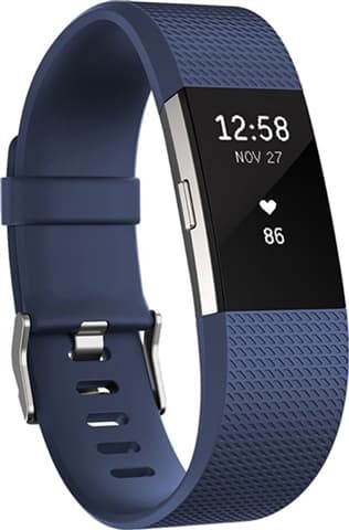 Fitbit Charge 2 Heart Rate + Fitness Band Blue - Small Grade Fair Used