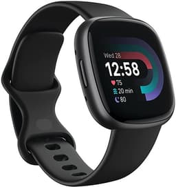 Fitbit Versa 4 Fitness Smartwatch - Black/Graphite Grade Good Used