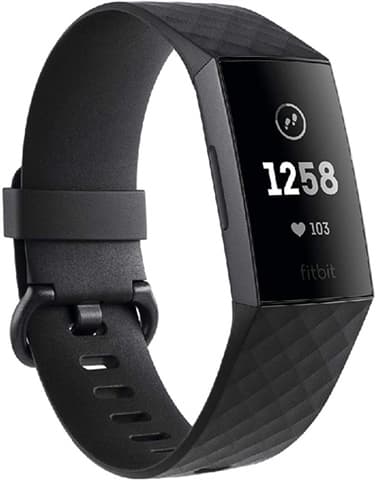 Fitbit Charge 3 Advanced Health + Fitness Tracker Graphite Black Grade Fair Used