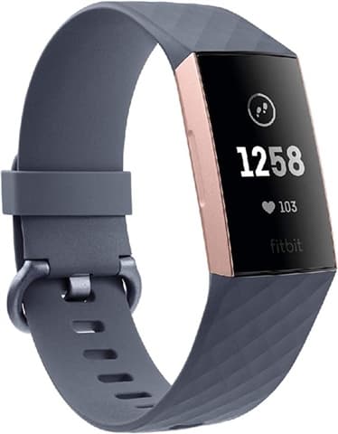 Fitbit Charge 3 Advanced Health + Fitness Tracker Grey/Rose Gold Grade Fair Used
