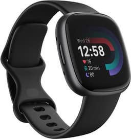 Fitbit Versa 4 Fitness Smartwatch - Black/Graphite Grade Fair Used