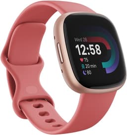 Fitbit Versa 4 Fitness Smartwatch - Pink Sand/Copper Rose Grade Fair Used