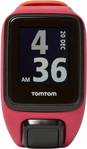 TomTom Runner 3 GPS Running Watch with HRM & Music (Small) -Pink/Orange Grade Good Used