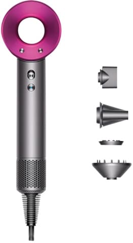 Dyson Supersonic HD03 Hair Dryer (4 Attachments) - Iron/Fuchsia Grade Good Used