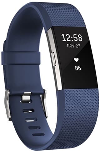 Fitbit Charge 2 Heart Rate + Fitness Band Blue - Large Grade Good Used