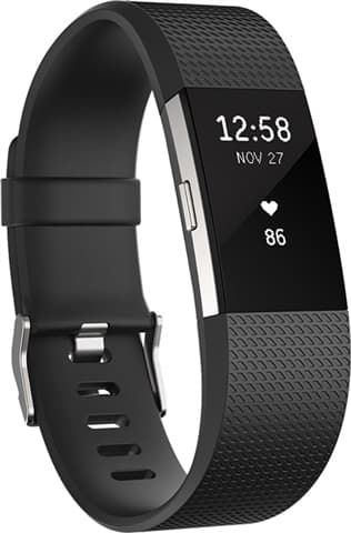 Fitbit Charge 2 Heart Rate + Fitness Band Black - Small Grade Fair Used