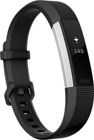 Fitbit Alta HR Heart Rate and Fitness Wristband Black - Large Grade Good Used