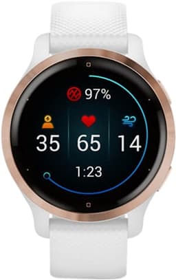 Garmin Venu 2S Rose Gold Bezel/White Case/Silicone Band Grade Good Used