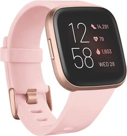 Fitbit Versa 2 Fitness Smartwatch - Petal/Copper Rose Grade Good Used
