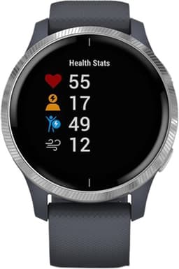 Garmin Venu GPS Smartwatch - Blue Granite/Silver Grade Good Used