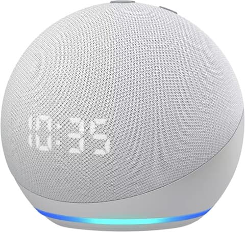 Amazon Echo Dot 4th Gen (B7W644) with Clock - Glacier White Grade Fair Used