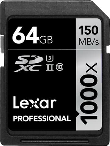 Lexar Professional 1000x 64GB SDXC UHS-II U3 150MB/s Used