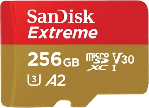 SanDisk Extreme 256GB MicroSDXC Card UHS-I U3 A2 V30 Used