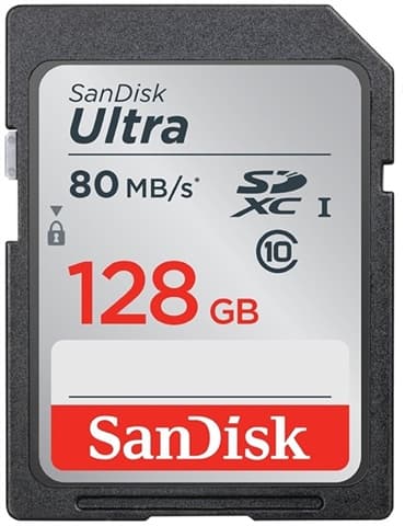 SanDisk Ultra 128GB SDXC UHS-I U1 80 MB/s Used