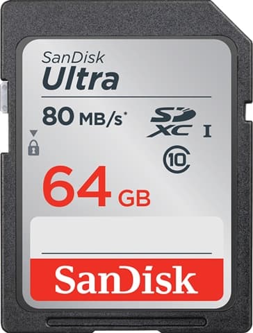 SanDisk Ultra 64GB SDXC UHS-I 30 MB/s Used