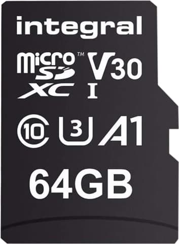 Integral 64GB microSDXC Card UHS-I U3 A1 V30 Used