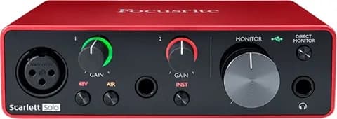 Focusrite Scarlett Solo (3rd Gen) USB Audio Interface Grade Good Used