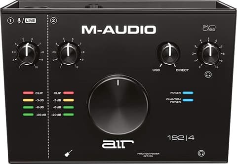 M-Audio AIR 192 4 2-In/2-Out 24/192 USB Audio Interface Used