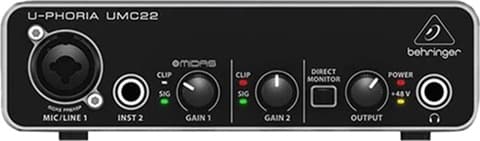 Behringer U-Phoria UMC22 USB Audio Interface Grade Excellent Used