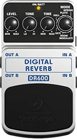 Behringer DR600 24-Bit Digital Reverb Guitar Effects Pedal Used