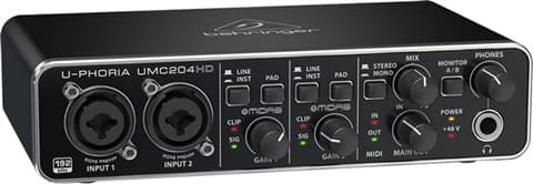 Behringer U-Phoria UMC204HD Audio Interface Grade Good Used